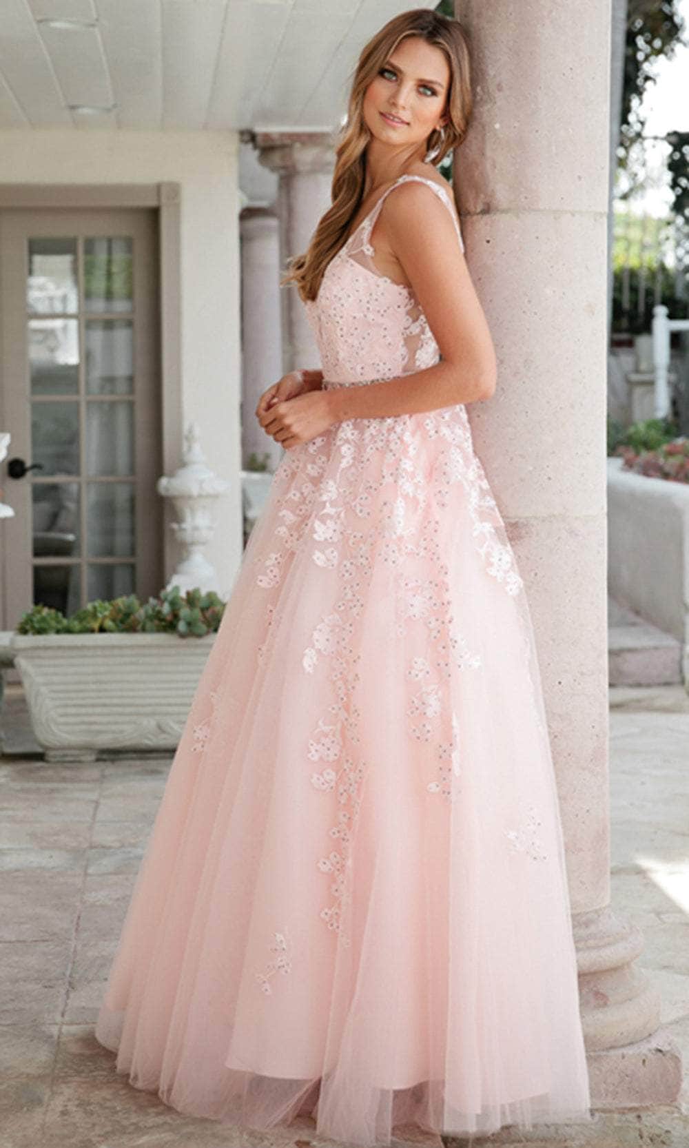 Juliet Dresses 224 - Long A-Line Dress - Sleeveless, Embroidered ...