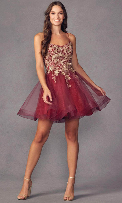 Juliet Dresses 902 - Butterfly Applique Short Dress Special Occasion Dress