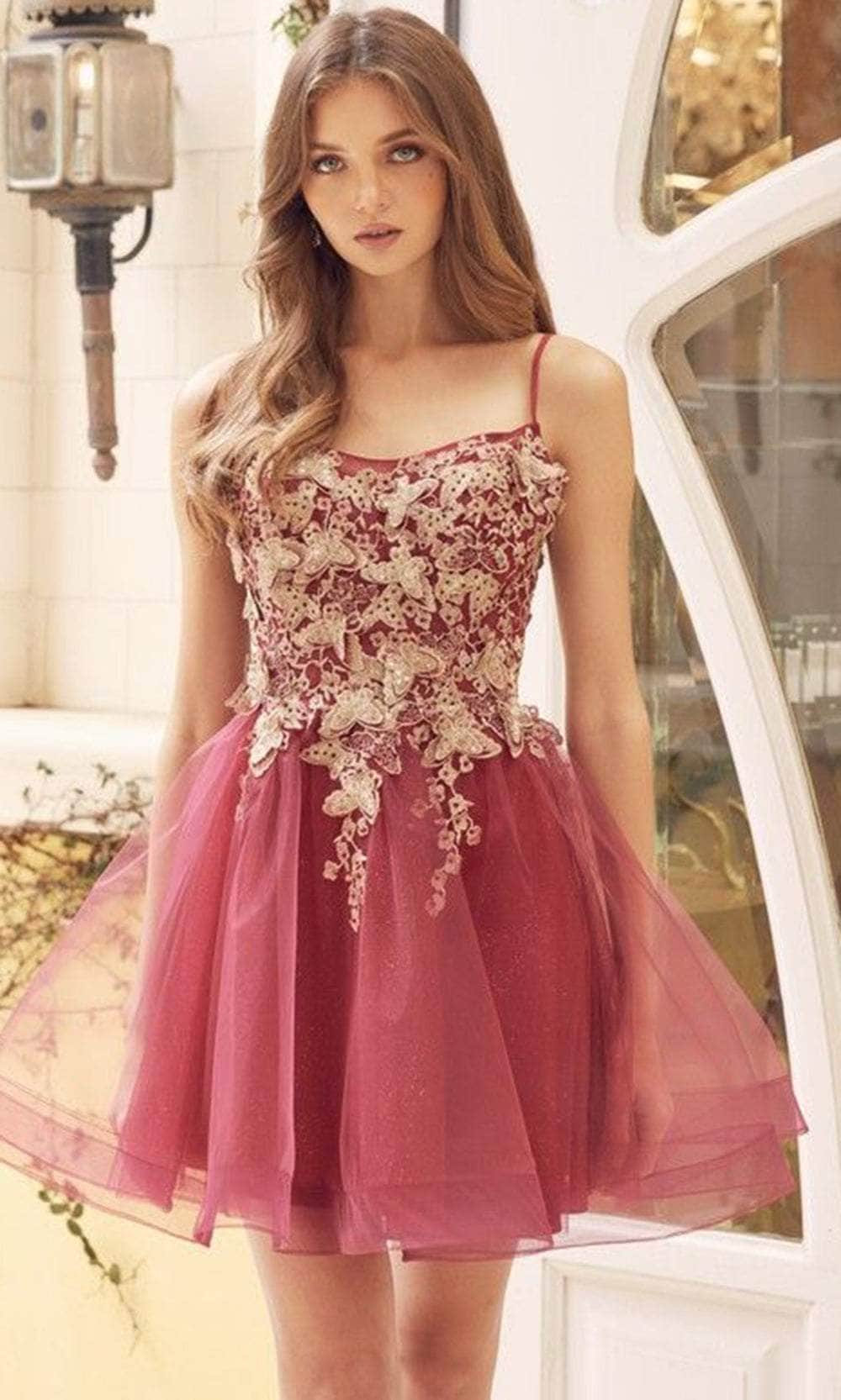 Juliet Dresses 902 - Butterfly Applique Short Dress Special Occasion Dress