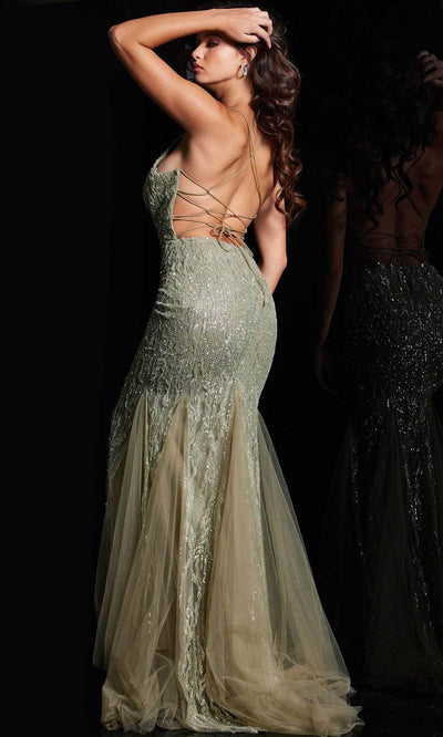 JVN by Jovani JVN39292 - Plunging V-Neck Godets Prom Gown Special Occasion Dress
