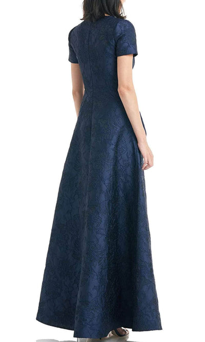 Kay Unger 5516713 - V Neck Jacquard A-Line Gown Special Occasion Dress