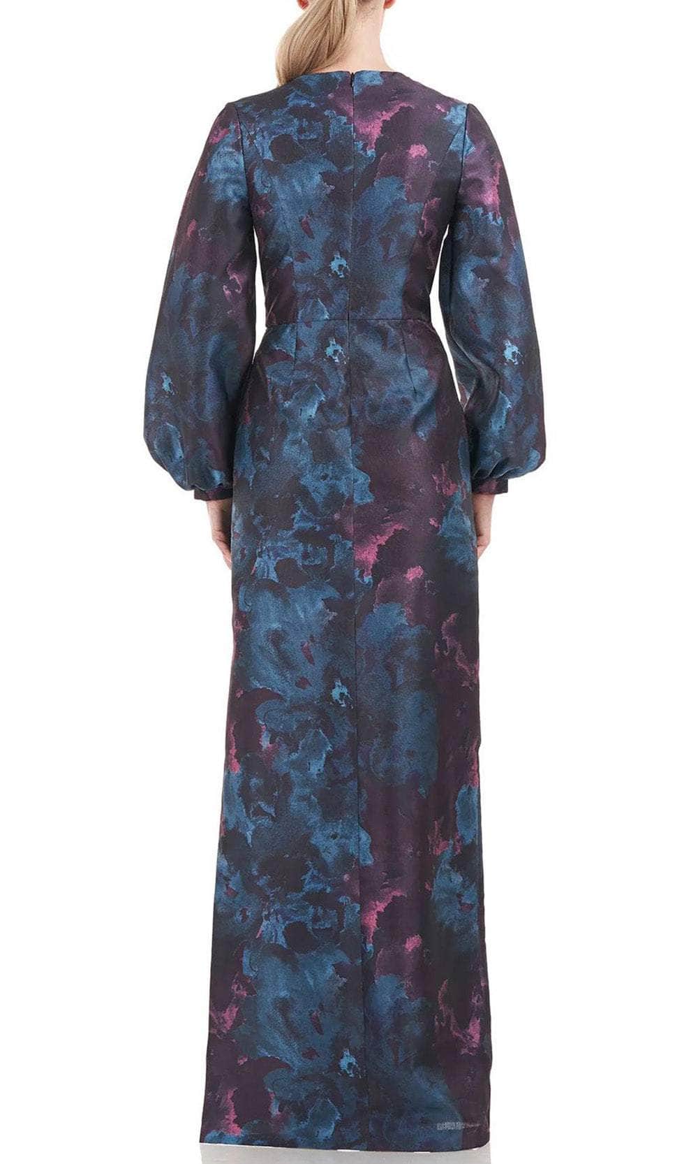Kay Unger 5518784 - Long Sleeve Floral Long Dress Special Occasion Dress