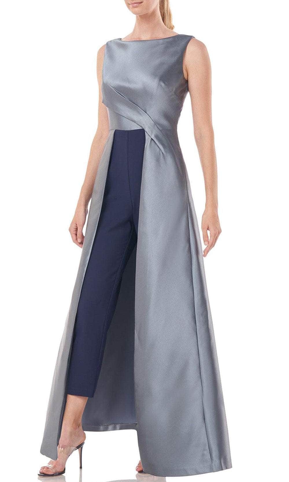 Kay Unger 5545199 - Bateau Neck Jumpsuit with Overskirt Formal Pantsuits