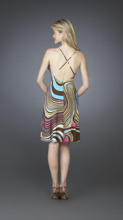 La Femme - 14027 Elegant Short Multi-Colored Dress Special Occasion Dress
