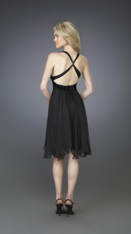 La Femme - 14129 Elegant Cocktail Dress with Beaded Belt Special Occasion Dress