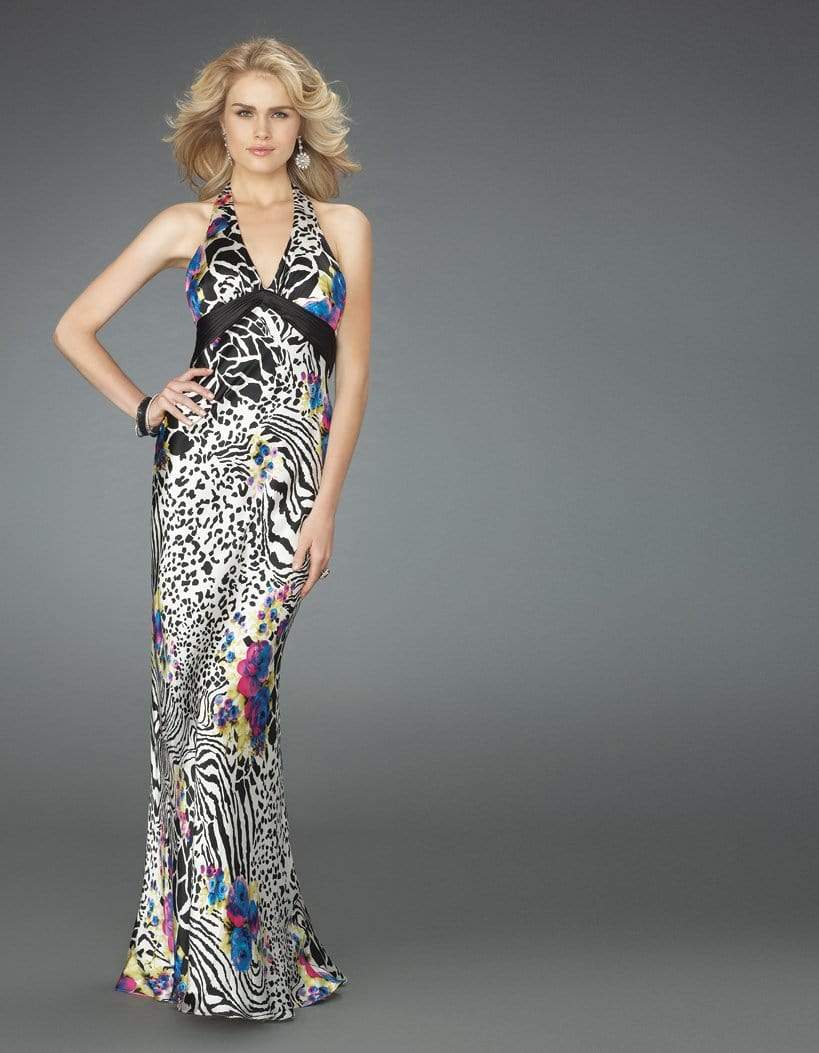 La Femme - 14587 Animal Printed Evening Long Gown Special Occasion Dress