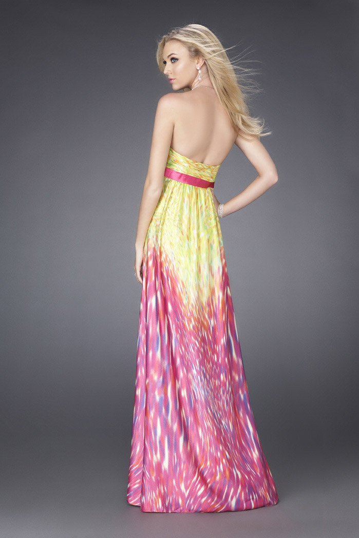 La Femme - 15142 Strapless long gown in fresh and fruity hues Special Occasion Dress