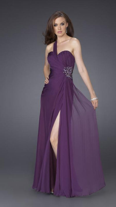 La Femme - 15247 Sweetheart Pure Plum Gown Special Occasion Dress