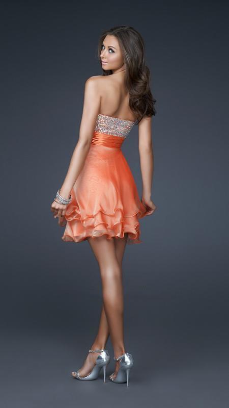 La Femme - 16541 Bejeweled Sweetheart Chiffon A-line Dress Special Occasion Dress