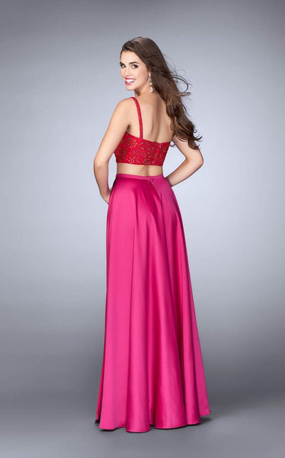 La Femme - 24159 Captivating Laced and Satin Sweetheart Two-Piece A-line Dress Special Occasion Dress