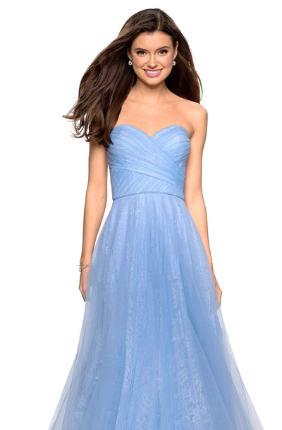 La Femme - 27135 Strapless Sweetheart Lace Ballgown Special Occasion Dress