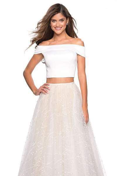 La Femme - 27478 Two Piece Off-Shoulder Tulle Ballgown Evening Dresses