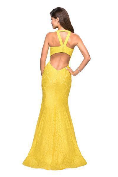 La Femme 27484SC - Square Neck Cut-Out Detailed Gown Special Occasion Dress