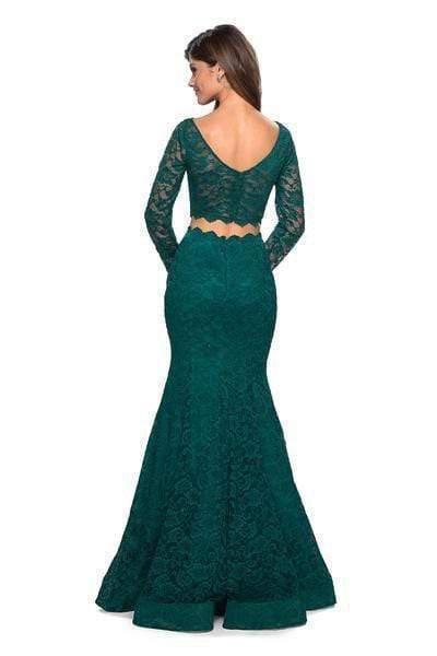 La Femme - 27601 Two-Piece Allover Lace Long Sleeve Evening Gown Evening Dresses