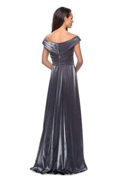 La Femme - 27846 Ruched Off-Shoulder A-line Dress Special Occasion Dress