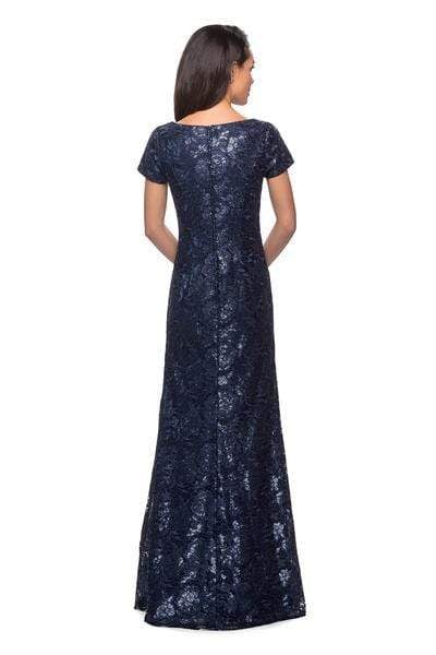 La Femme - 27884 Floral Bateau Evening Dress Special Occasion Dress