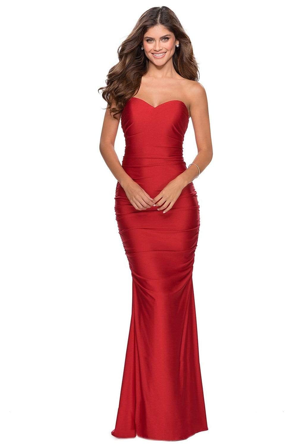 La Femme - 28324 Jersey Sweetheart Evening Dress Evening Dresses 00 / Red