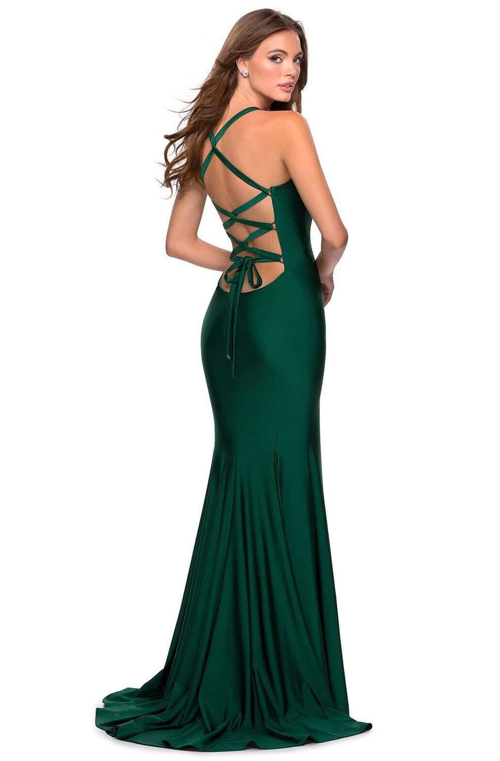 La Femme - 28568 Scoop Neck Jersey Trumpet Dress Prom Dresses