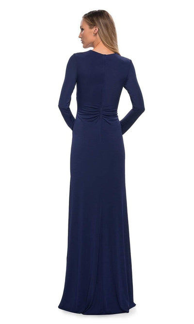 La Femme - 29535 Ruched Detailed Deep V-Neck Mother of the Bride Dress Mother of the Bride Dresses