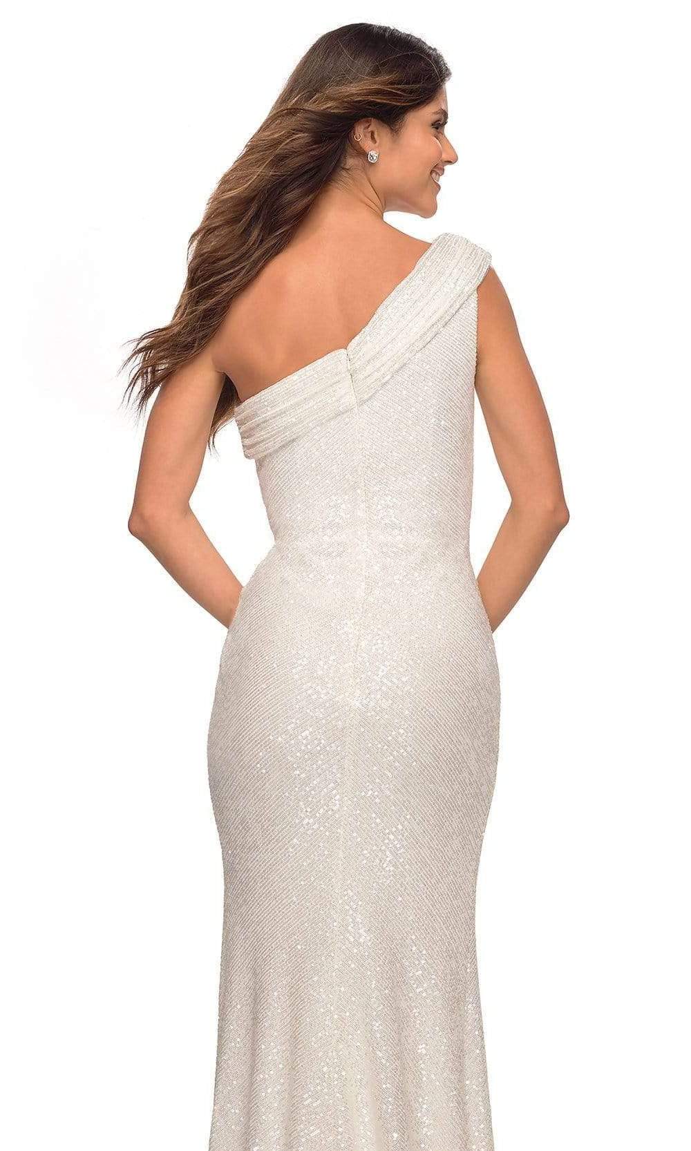 La Femme - 29627 Folded Asymmetric Long Gown Special Occasion Dress