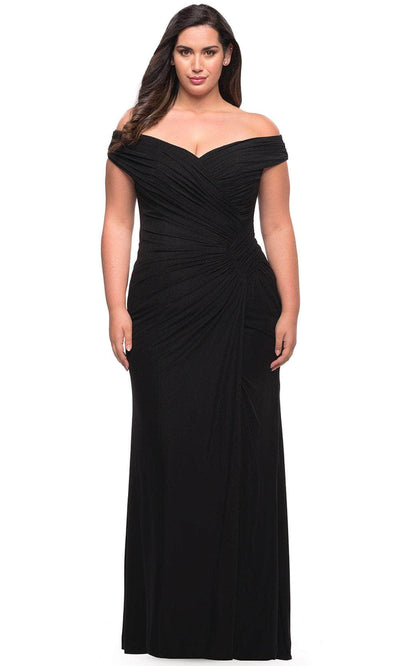 La Femme 29722 - Faux Wrap Prom Dress Special Occasion Dress