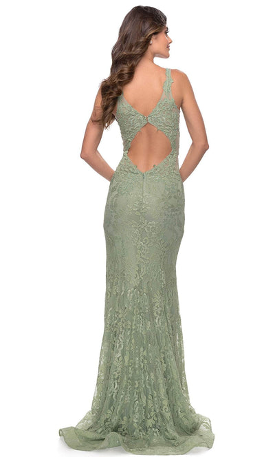 La Femme 29977 - V-Neck Lace Gown
