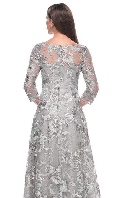 La Femme 30062 - V-Neck Quarter Sleeve Gown Mother of the Bride Dresses