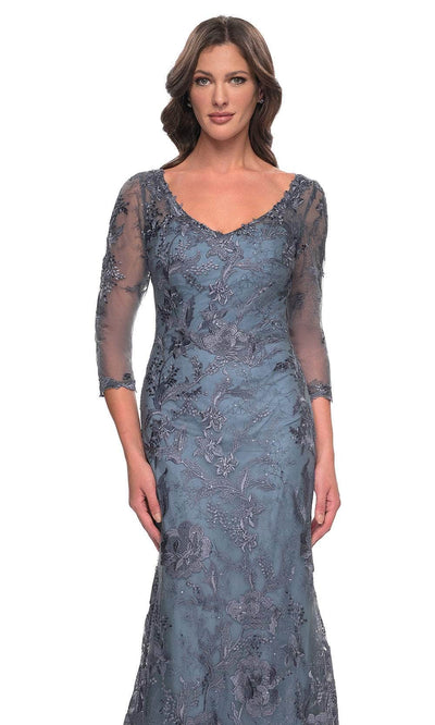 La Femme 30130 - Floral Sheath Formal Dress Evening Dresses