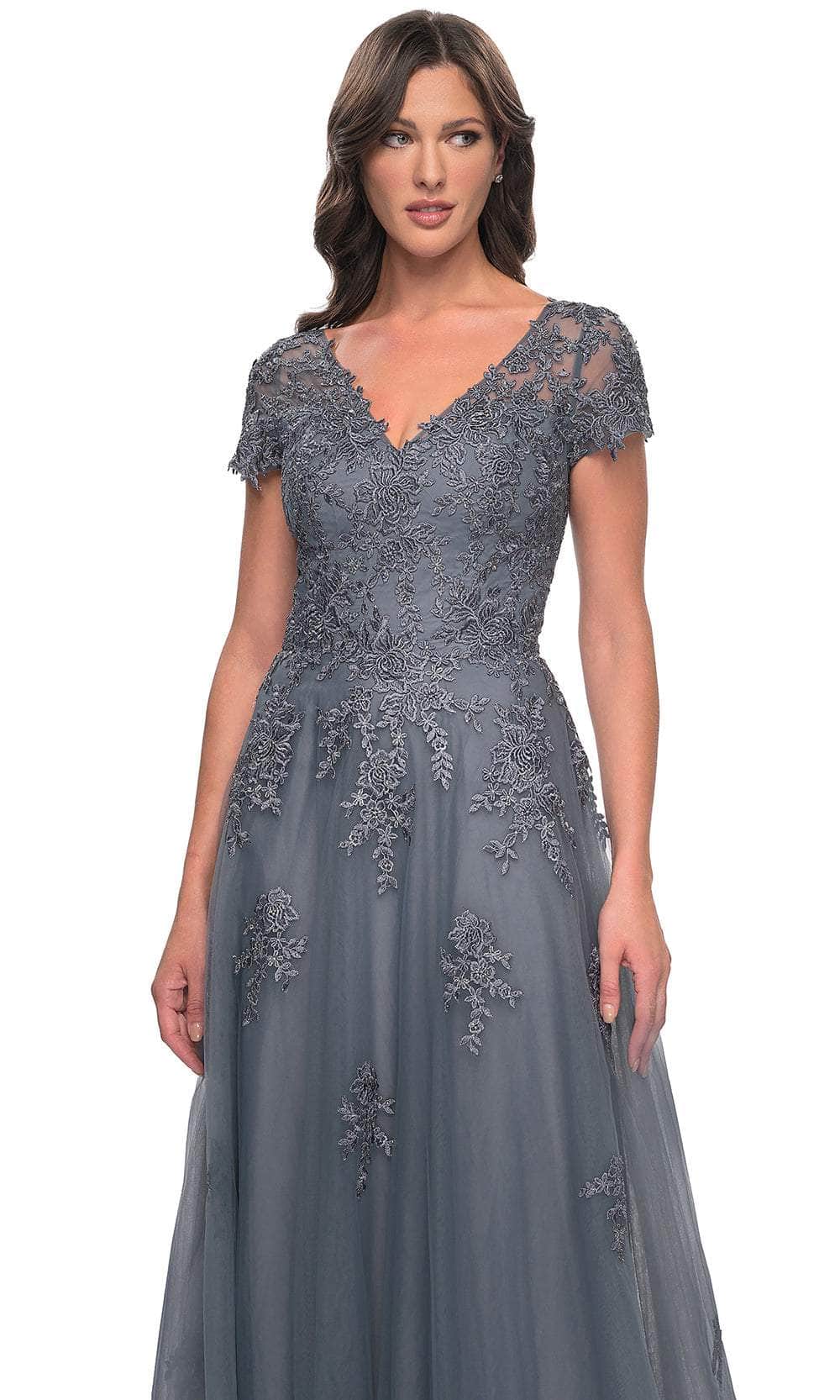 La Femme 30228 - Embroidered A-Line Formal Dress Evening Dresses