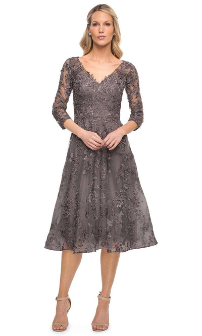 La Femme 30268 - Laced A Line Dress Special Occasion Dress