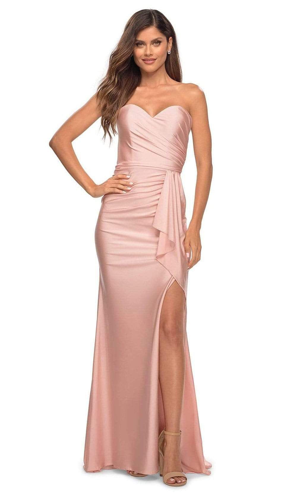 La Femme - 30515 Sweetheart Ruched Sheath Dress Prom Dresses 00 / Mauve