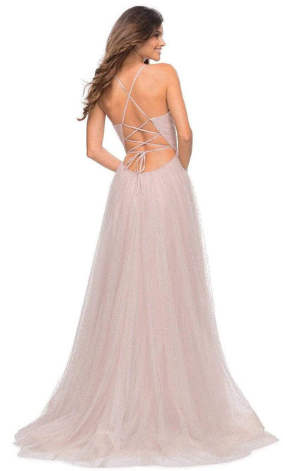 La Femme - 30536 Beaded High Slit Ballgown Prom Dresses