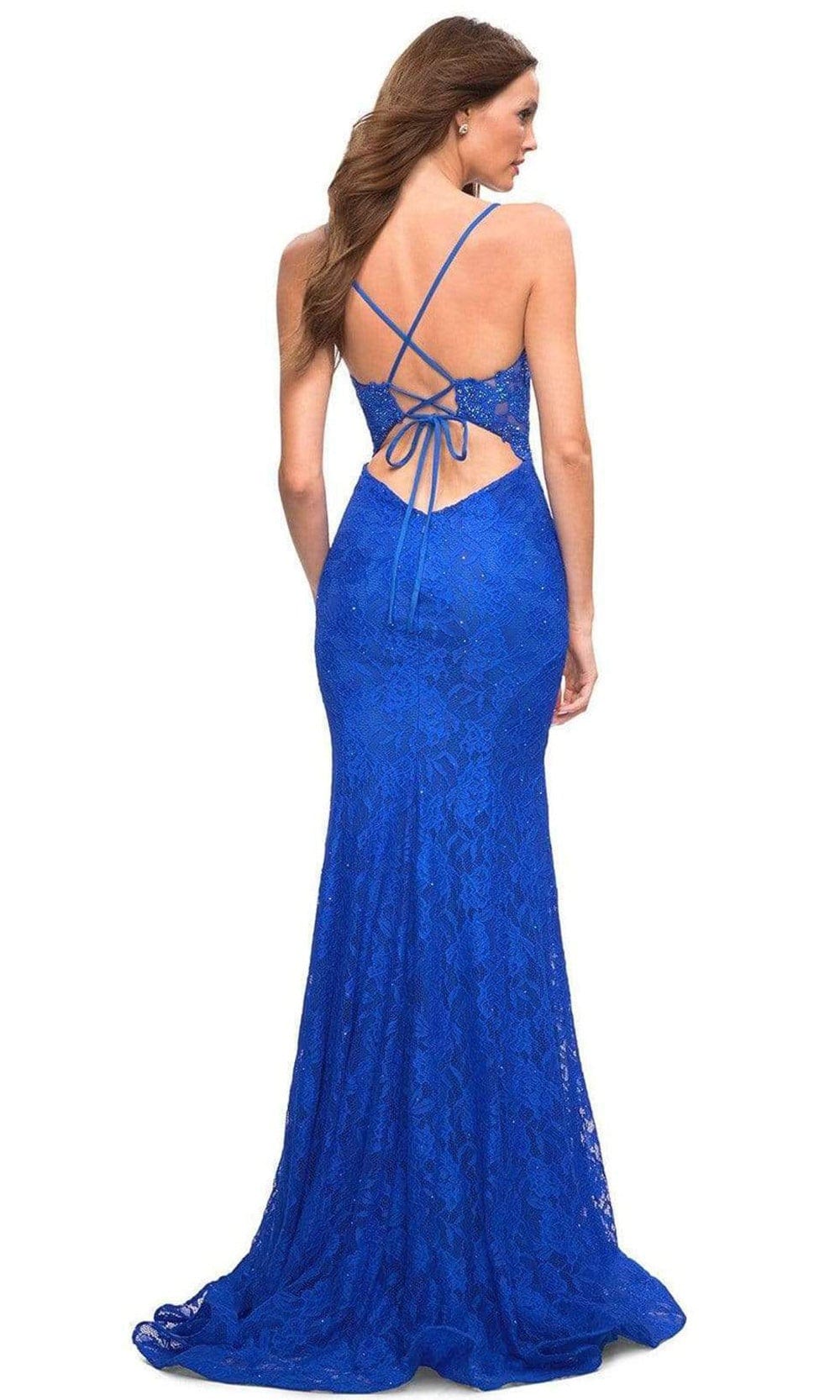 La Femme - 30537 Sleeveless Lace Mermaid Gown Evening Dresses