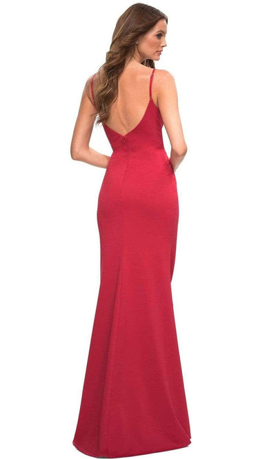 La Femme - 30544 Spaghetti Strap High Slit Gown Prom Dresses