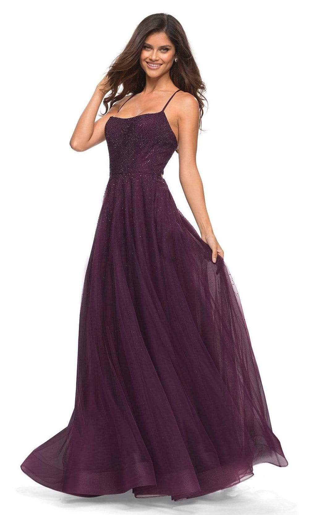La Femme - 30581 Beaded Flowy A-line Gown Special Occasion Dress