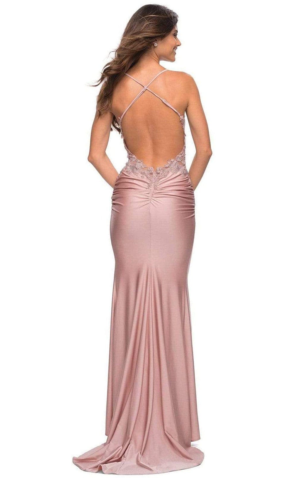 La Femme - 30596 Embellished Bodycon Long Dress Prom Dresses