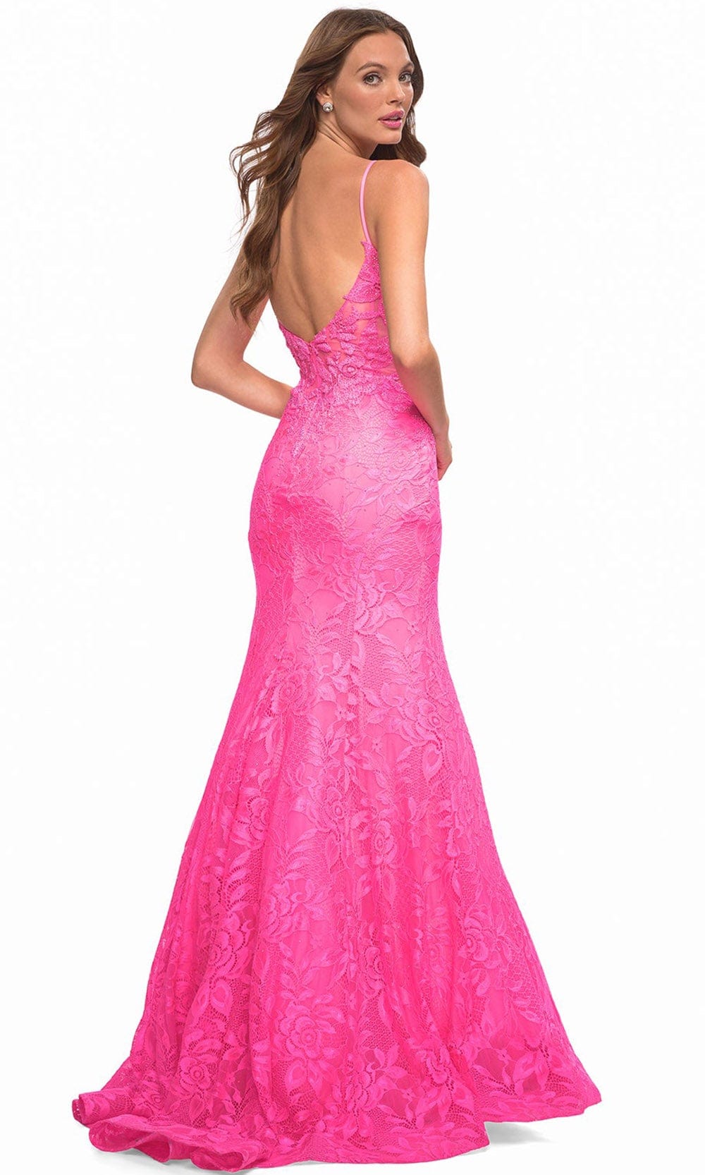 La Femme 30663 - Lace Mermaid Gown Special Occasion Dress