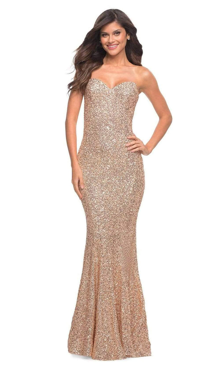 La Femme - Sweetheart Gown 30714SC In Pink