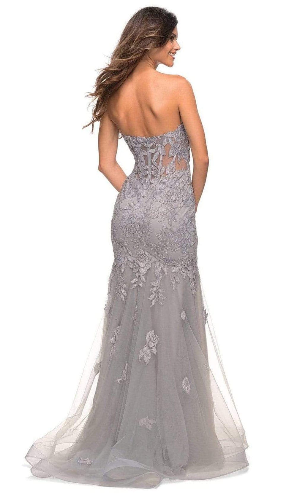 La Femme - 30717 Sweetheart Embellished Tulle Gown Prom Dresses
