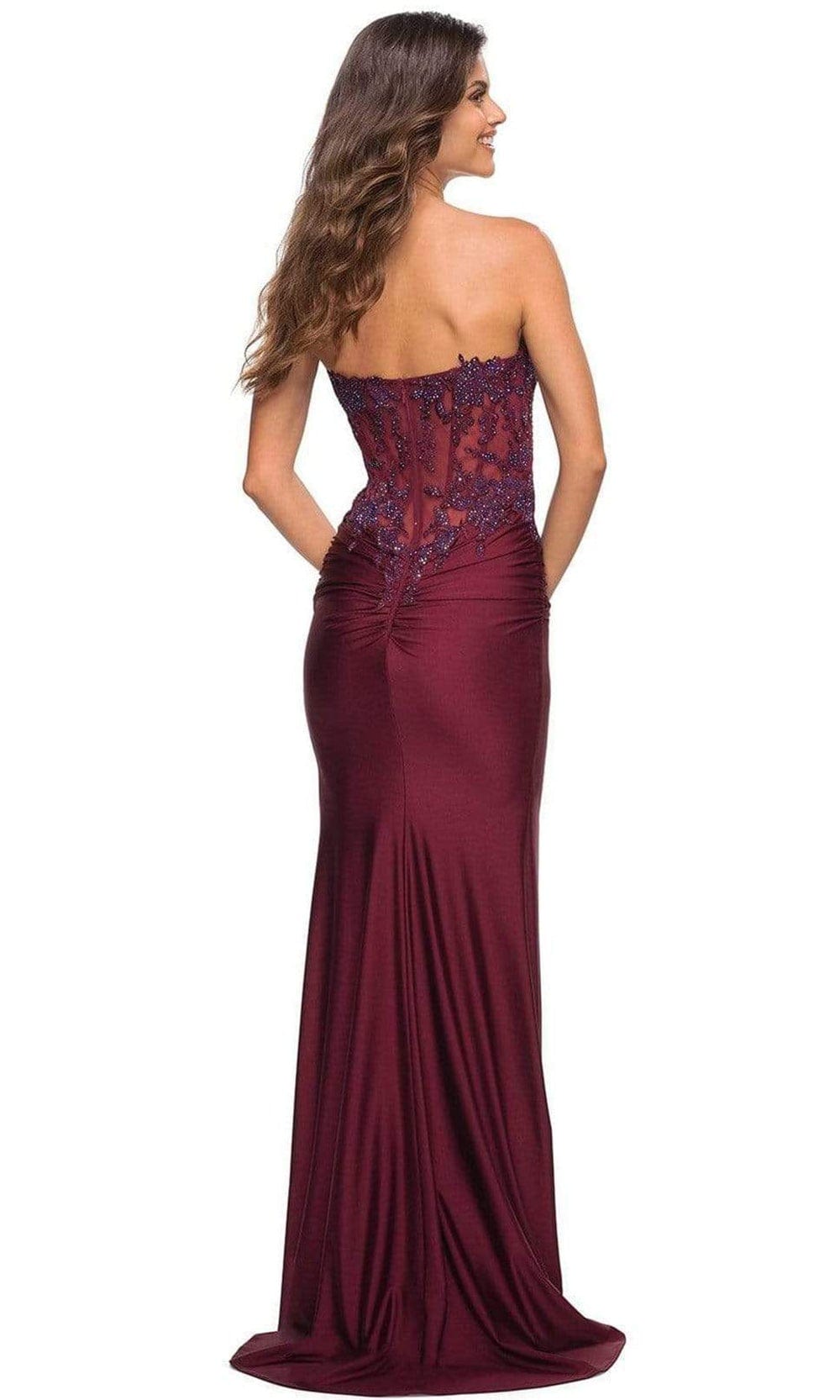 La Femme - 30720 Beaded Lace Jersey Gown Prom Dresses