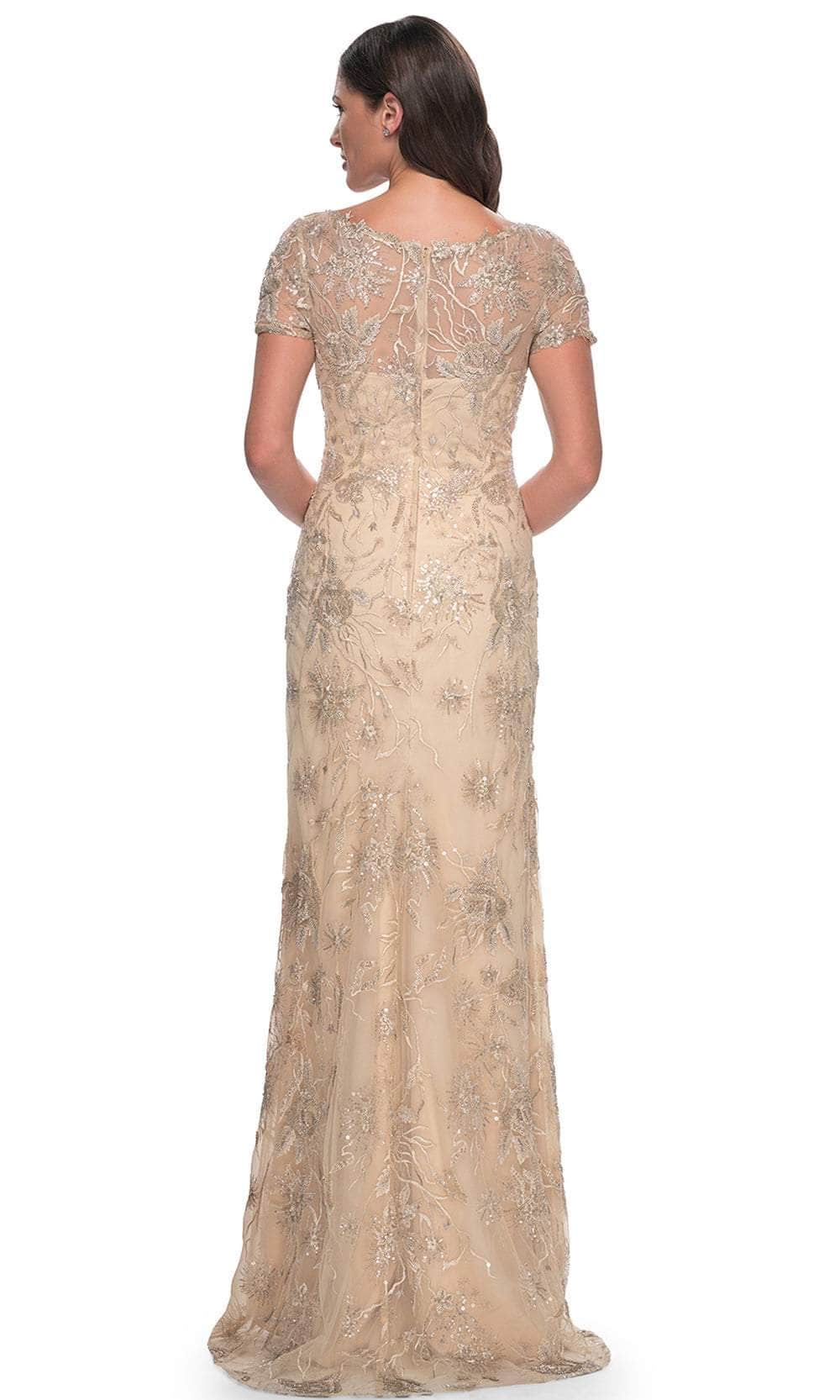 La Femme 30798 - Short Sleeve Beaded Evening Dress Evening Dresses