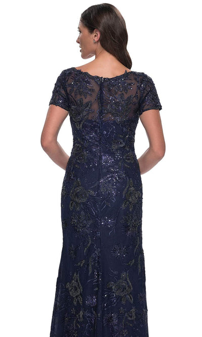 La Femme 30798 - Short Sleeve Beaded Evening Dress Evening Dresses