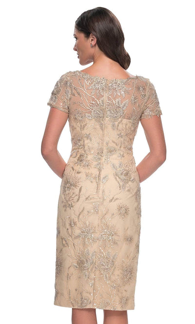La Femme 30801 - Short Sleeves Sheath Formal Dress Holiday Dresses