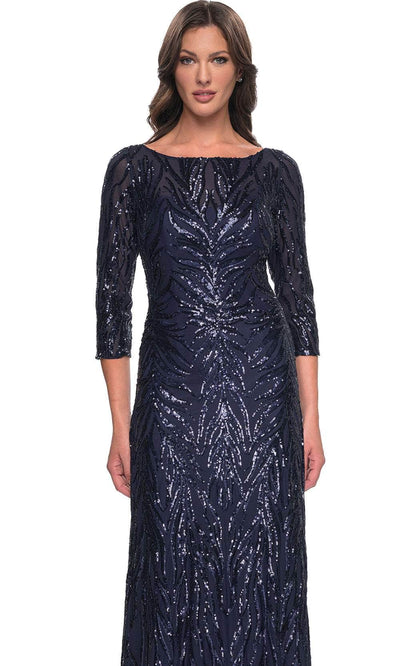 La Femme 30807 - Sequin Bateau Formal Dress Mother of the Bride Dresses