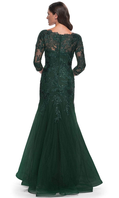 La Femme 30823 - Scallop Detailed Evening Dress Mother of the Bride Dresses