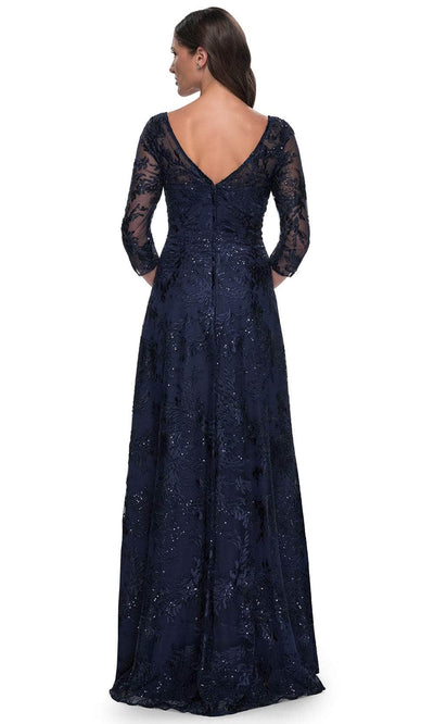 La Femme 30835 - Embroidered Bateau Formal Dress Evening Dresses