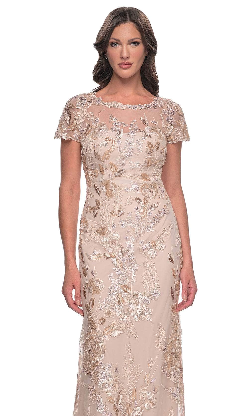 La Femme 30841 - Sequin Illusion Formal Dress Mother of the Bride Dresses