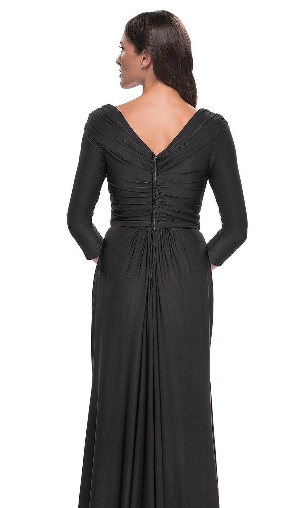 La Femme 30845 - Draped Sash Evening Dress Evening Dresses