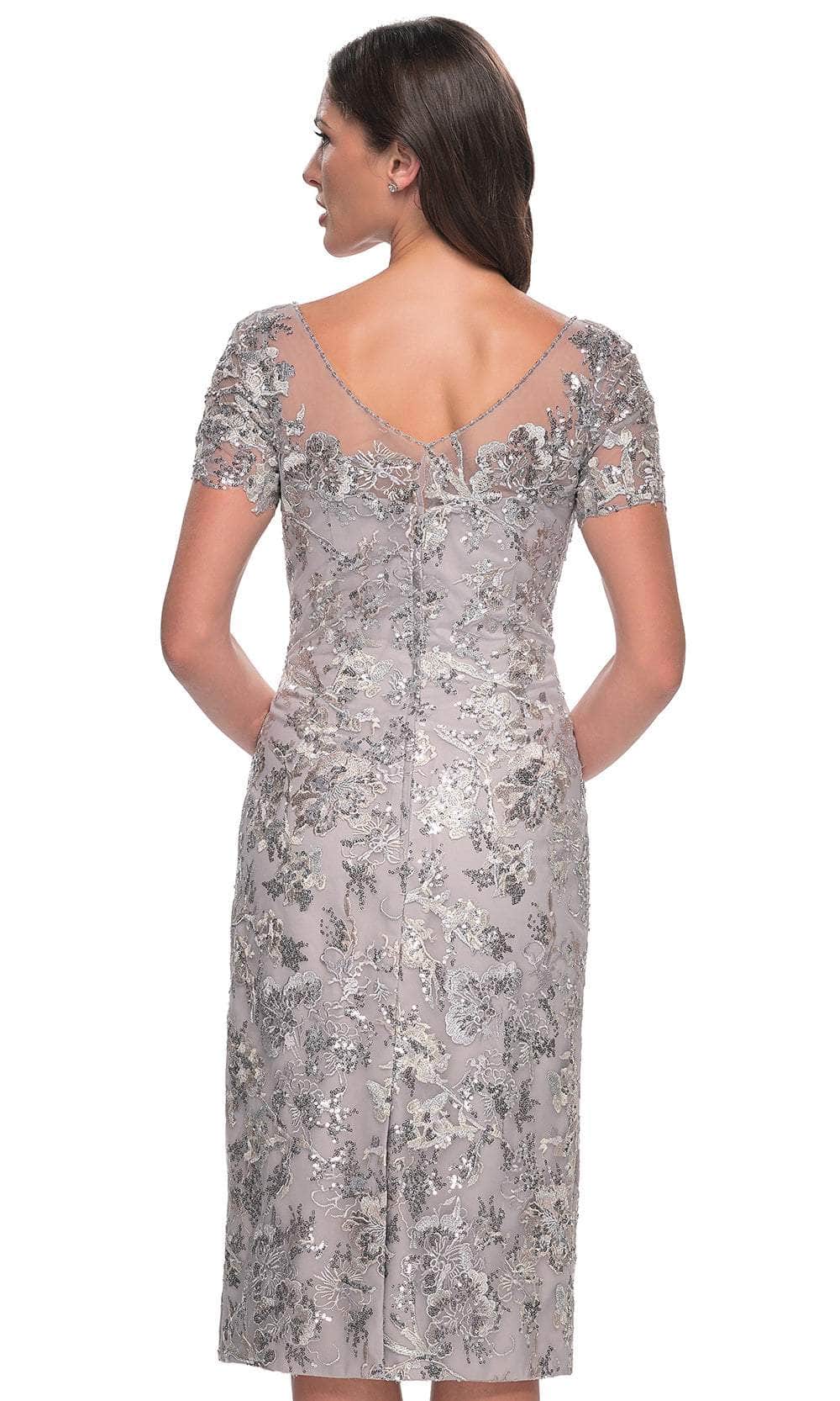 La Femme 30854 - Embroidered Knee-Length Dress Mother of the Bride Dresses