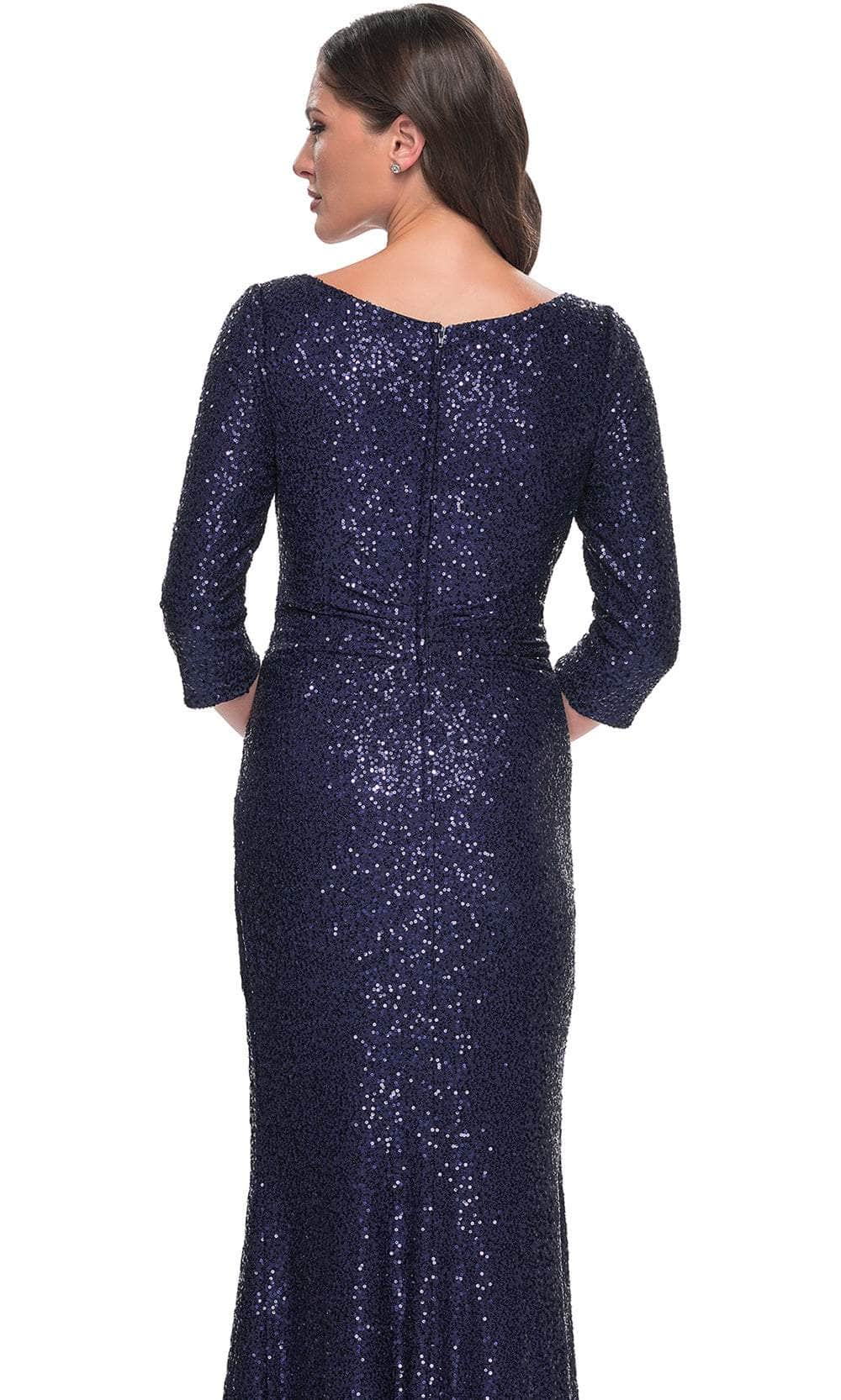 La Femme 30879 - V-Neck Sequin Formal Dress Mother of the Bride Dresses